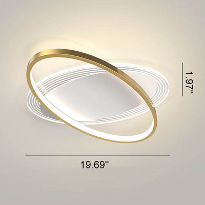 Nordic Minimalist Oval Circle LED Flush Mount Ceiling Light