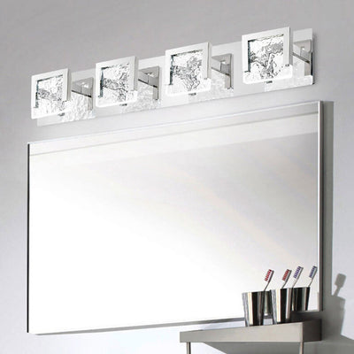 Kreative minimalistische Glasstruktur Acryl Vanity Light LED Spiegelfrontwandleuchte 