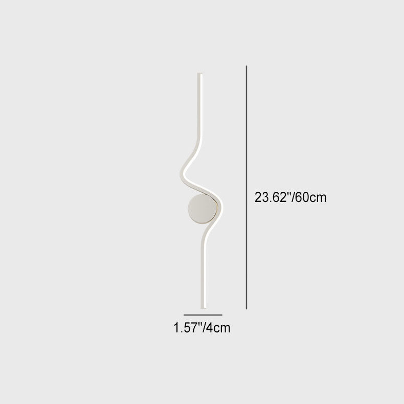 Modern Minimalist Iron Aluminum Silicone Long Strip LED Wall Sconce Lamp For Living Room