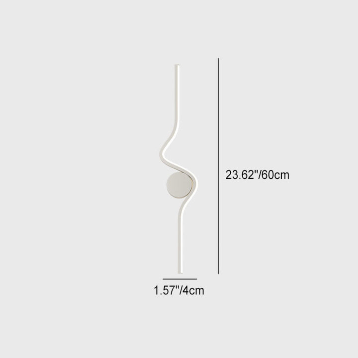 Modern Minimalist Iron Aluminum Silicone Long Strip LED Wall Sconce Lamp For Living Room