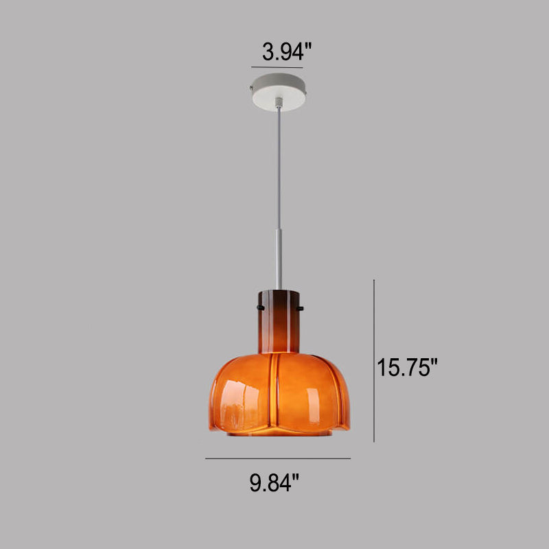 Vintage Glass Bud Design 1-Light Pendant Light