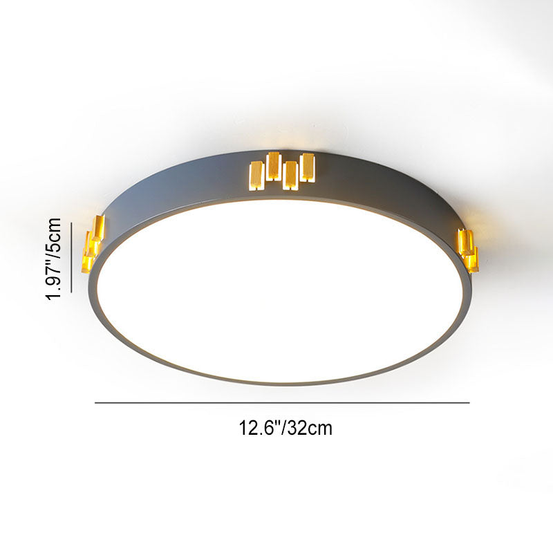 Plafón de techo LED redondo de hierro hueco de estilo moderno y sencillo para sala de estar 