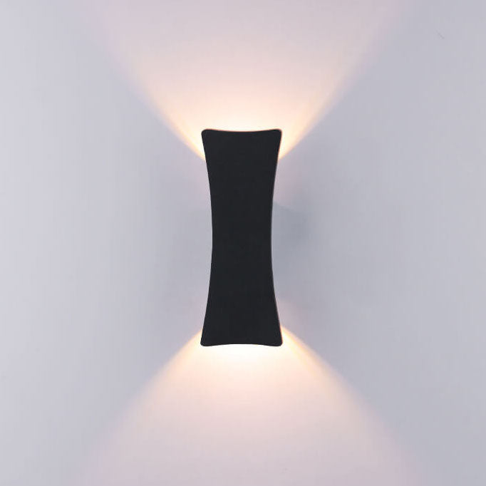 Modern Simple Rectangular Curved LED Outdoor Waterproof Wall Sconce Lamp