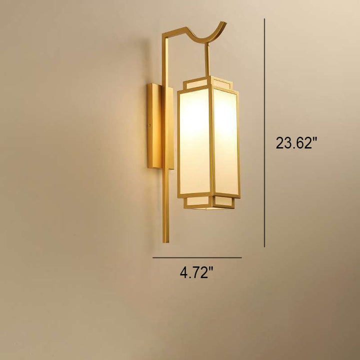 Applique Murale Moderne en Fer Vintage avec Tissu, 1 Lumière 