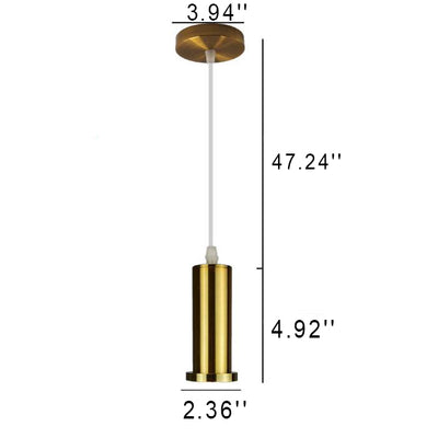 Modern Minimalist Gold Plated Metal Stalk 1-Light Pendant Light