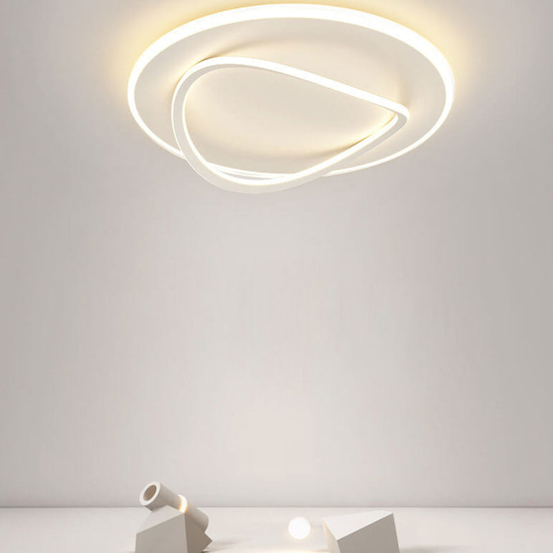 Nordic Minimalist Round Oval LED Flush Mount Ceiling Light