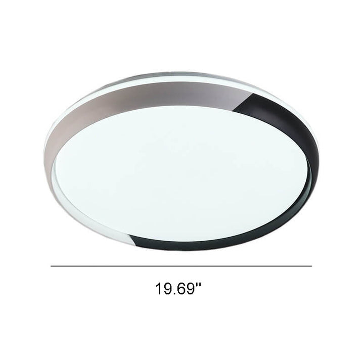 Moderne runde braune LED-Deckenleuchte aus Acryl 