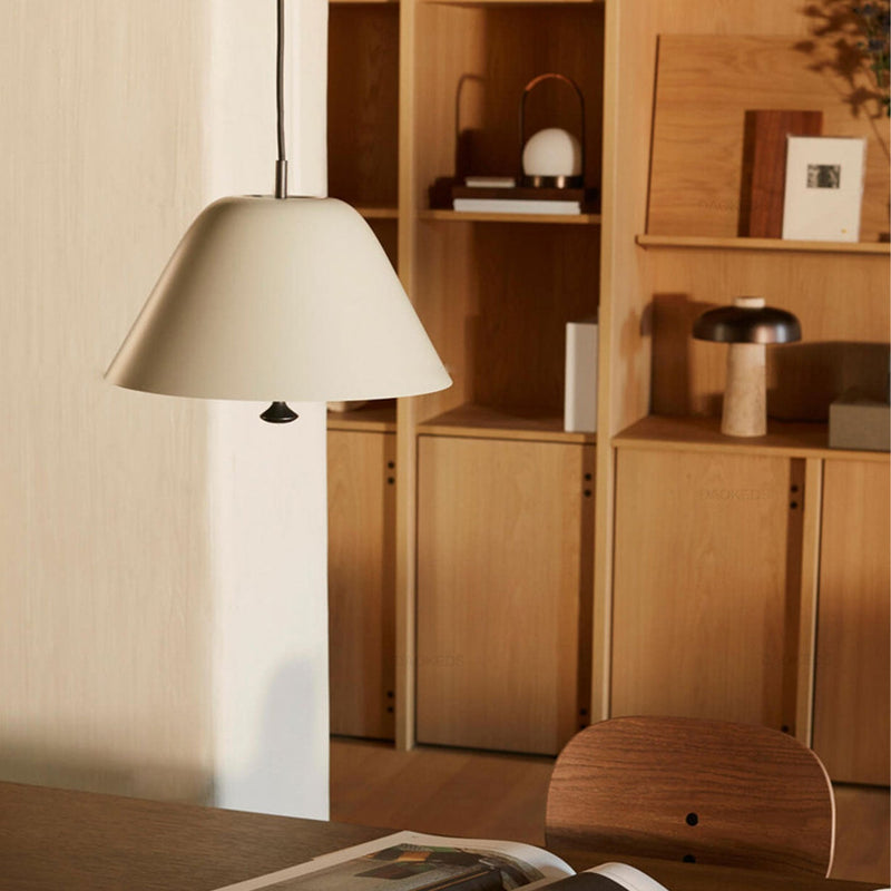 Danish Minimalist Cone Iron Acrylic 1-Light Pendant Light