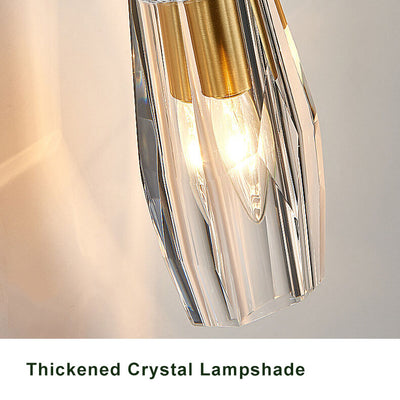 Modern Crystal 1-Light Baseball Bat Sconce Lamp