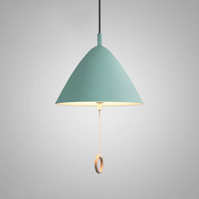 Moderne Macarons Verjüngte Metall 1-Licht Pendelleuchte mit Zugring 