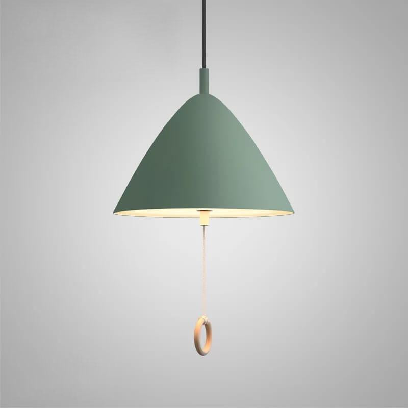 Moderne Macarons Verjüngte Metall 1-Licht Pendelleuchte mit Zugring 