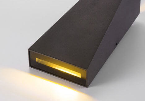 Lámpara de Aplique de Pared LED Impermeable para Exteriores Trapezoidal Simple de 2 Luces 