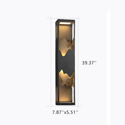 Modern Landscape Rectangular LED Waterproof Outdoor Villa Garden Wall Sconce Lamp