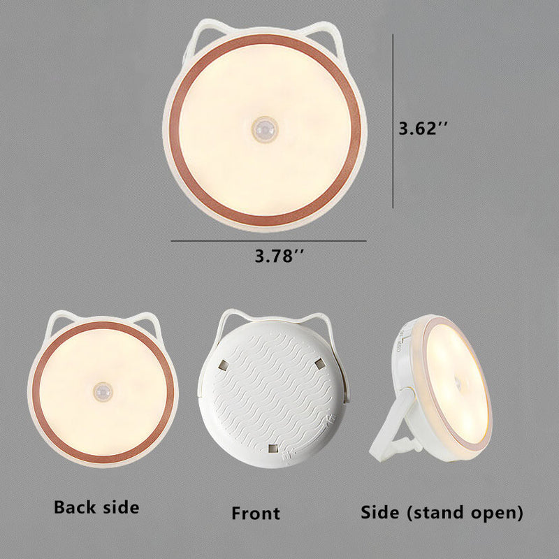 Creative Cat Shape Hangable Magnetic LED Night Light Cabinet Bedside Lamp