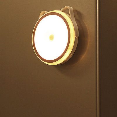 Creative Cat Shape Hangable Magnetic LED Night Light Cabinet Bedside Lamp