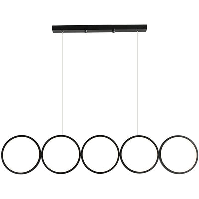 Nordic Creative Iron Acrylic 5-Circle LED Chandelier