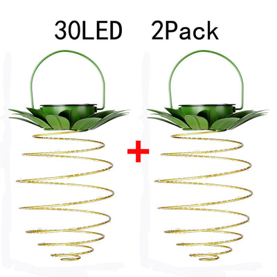 Solar-Ananas-Eisen-Laterne LED-Kupferdraht im Freien wasserdichte Garten-dekorative Hängeleuchten