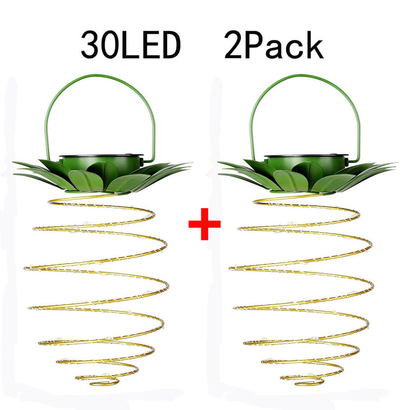 Solar-Ananas-Eisen-Laterne LED-Kupferdraht im Freien wasserdichte Garten-dekorative Hängeleuchten