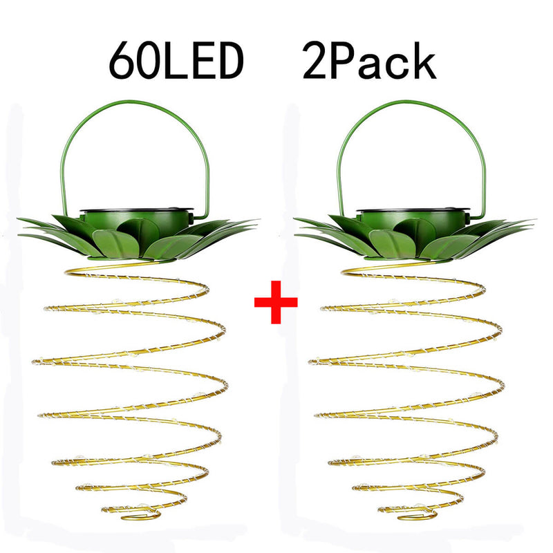 Solar-Ananas-Eisen-Laterne LED-Kupferdraht im Freien wasserdichte Garten-dekorative Hängeleuchten