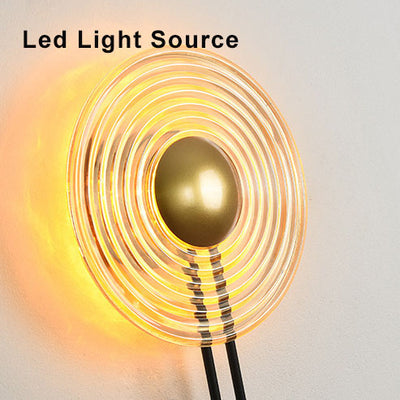 Modern 1-Light Circle LED Armed Sconce Lamp