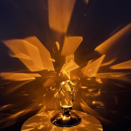 Lampe de Table à Lumière Nocturne LED Ambiante de Luxe Crystal Diamond 