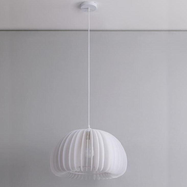 Nordic White Pumpkin Acrylic 1-Light Pendant Light