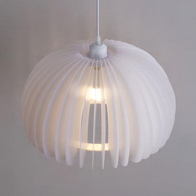 Nordic White Pumpkin Acrylic 1-Light Pendant Light