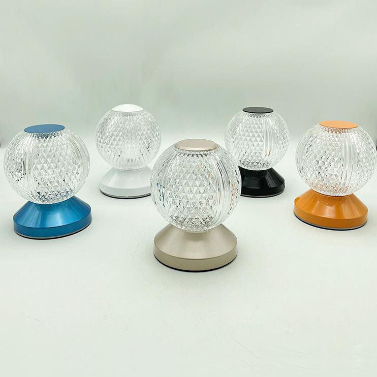 Modern Acrylic Tricolor Light Spherical Night Light LED Table Lamp