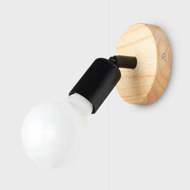 Nordic Minimalist Log Spotlight 1-Light Wall Sconce Lamp