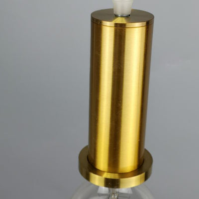 Modern Minimalist Gold Plated Metal Stalk 1-Light Pendant Light