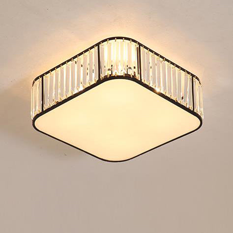 Moderner Kristall-Quadrat-Deckenleuchte mit 5 Lichtern 