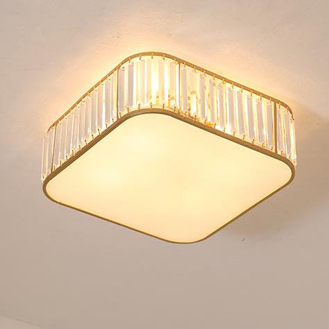 Moderner Kristall-Quadrat-Deckenleuchte mit 5 Lichtern 