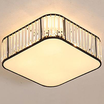 Moderner Kristall-Quadrat-Deckenleuchte mit 5 Lichtern 