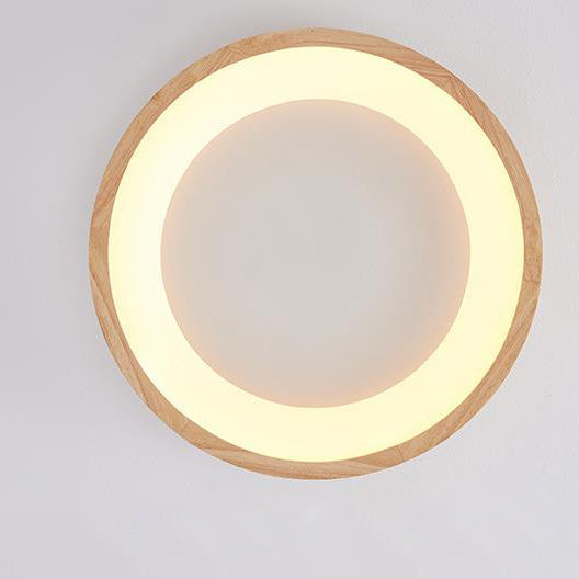 Moderne nordische Holzleuchte Stand Runde LED-Deckenleuchte 