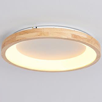 Moderne nordische Holzleuchte Stand Runde LED-Deckenleuchte 
