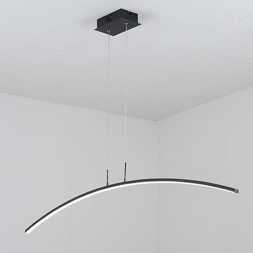 Nordischer minimalistischer Bogen Linear LED Kronleuchter 