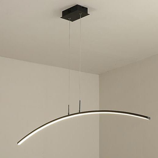 Nordischer minimalistischer Bogen Linear LED Kronleuchter 