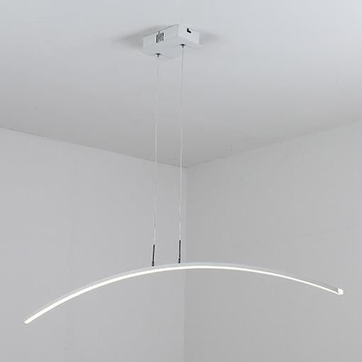 Nordischer minimalistischer Bogen Linear LED Kronleuchter 