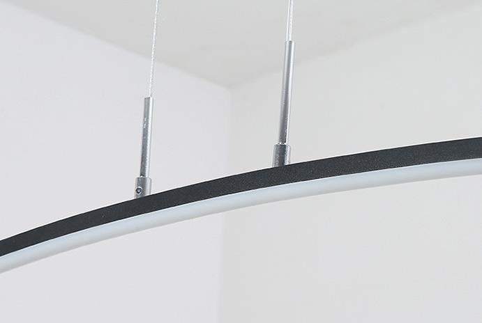 Nordischer minimalistischer Bogen Linear LED Kronleuchter 
