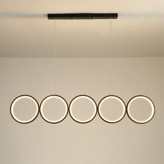 Nordic Creative Iron Acryl 5-Kreis-LED-Kronleuchter 