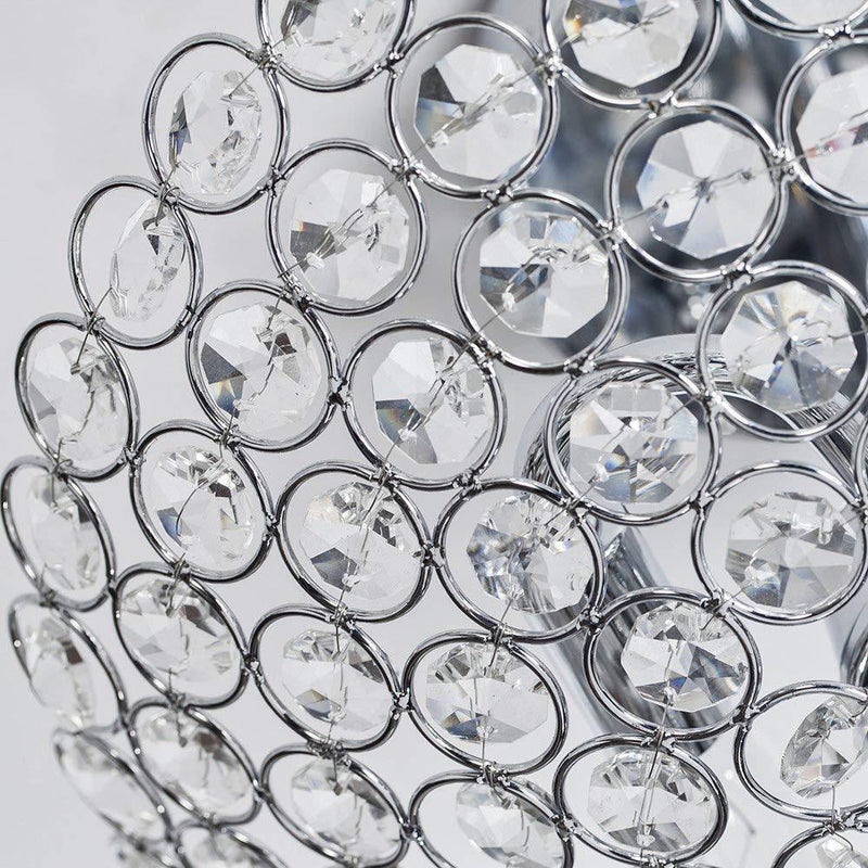 Modernes halbkugelförmiges Kristall-Partikel-Unterputzlicht mit 1 Leuchte 