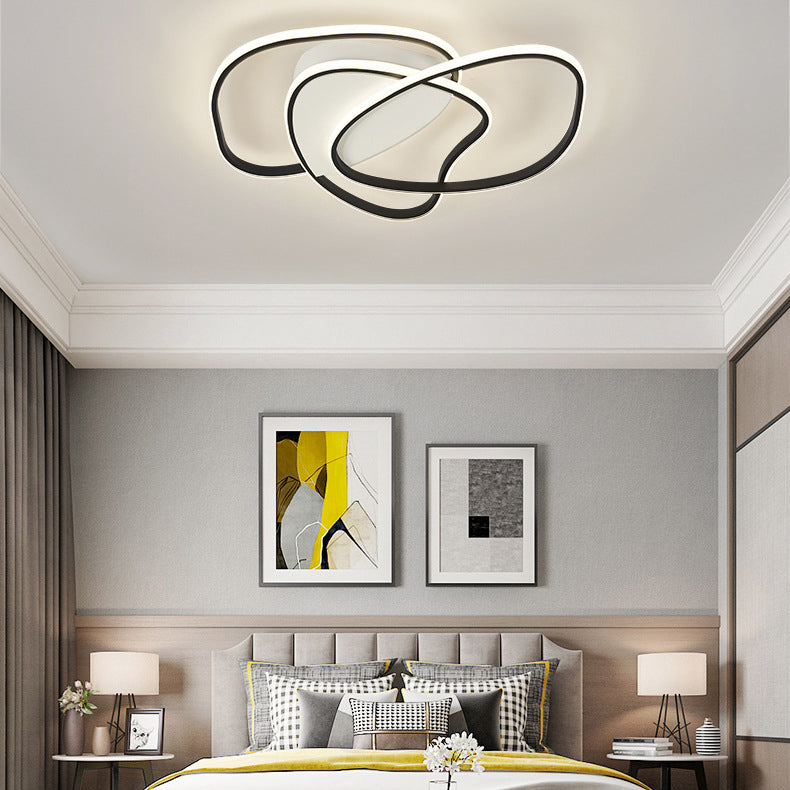 Moderne Aluminium-Blumenmuster Kreative Linie LED-Deckenleuchte 