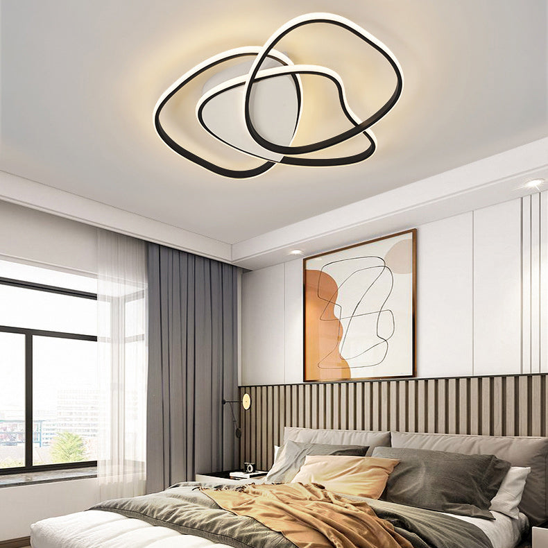Moderne Aluminium-Blumenmuster Kreative Linie LED-Deckenleuchte 