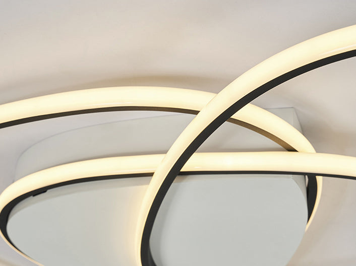 Moderne Aluminium-Blumenmuster Kreative Linie LED-Deckenleuchte 