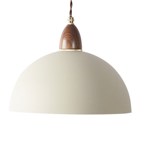 Luminaire suspendu à 1 lumière en forme de bol inversé de style japonais industriel contemporain en fer 