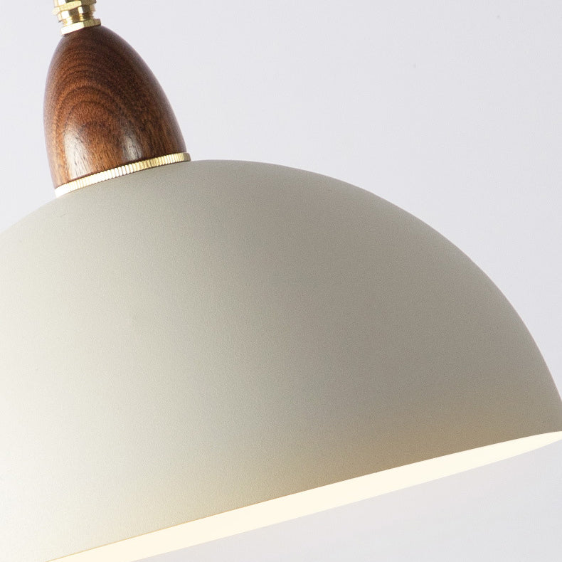 Luminaire suspendu à 1 lumière en forme de bol inversé de style japonais industriel contemporain en fer 