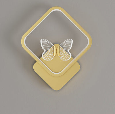 Moderne nordische Eisen-kreative Schmetterlings-LED-Wand-Leuchter-Lampe 