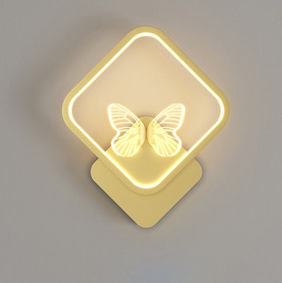 Modern Nordic Iron Creative Butterfly LED Wall Sconce Lamp For Bedroom