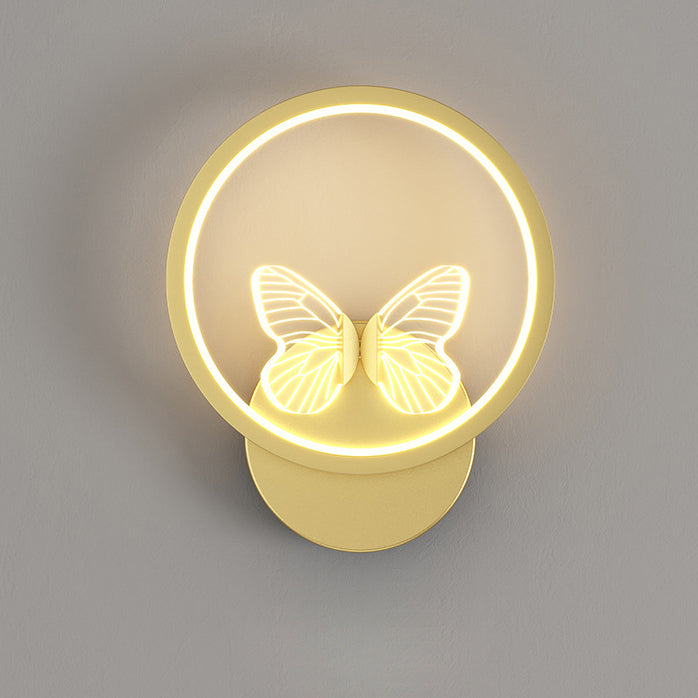 Modern Nordic Iron Creative Butterfly LED Wall Sconce Lamp For Bedroom