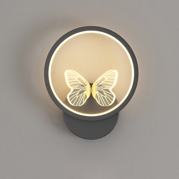 Modern Nordic Iron Creative Butterfly LED Wall Sconce Lamp For Bedroom